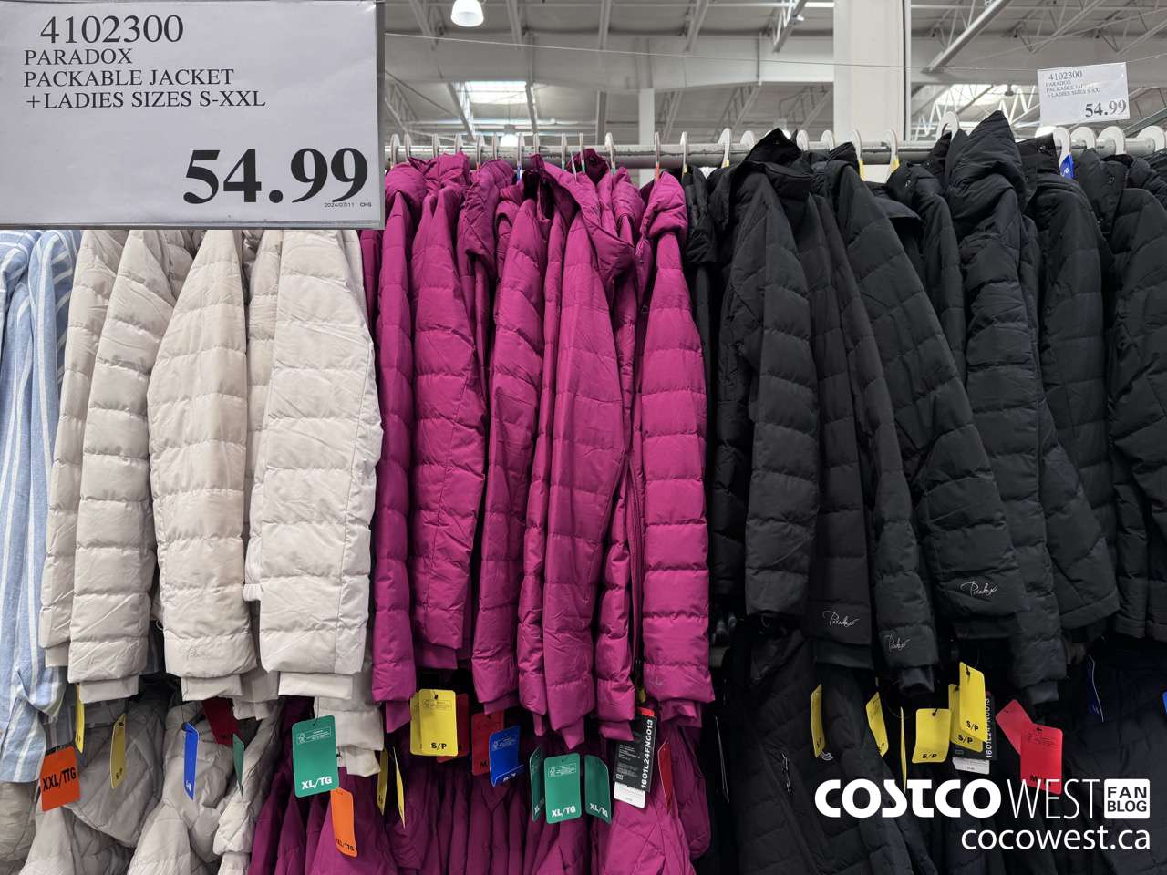 4102300 PARADOX PACKABLE JACKET LADIES SIZES S-XXL $54.99