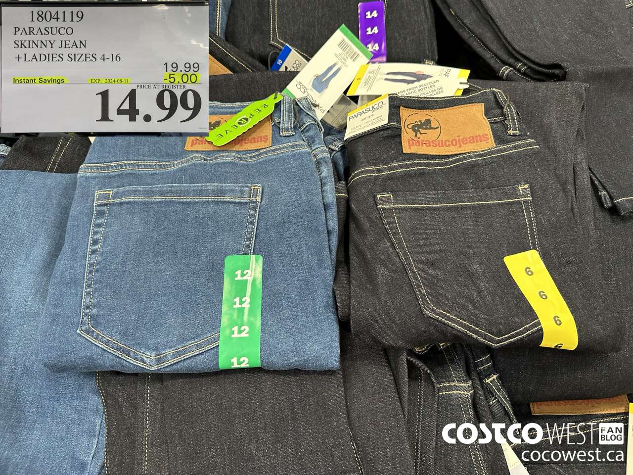 1804119 PARASUCO SKINNY JEAN LADIES SIZES 4-16 ($5.00 INSTANT SAVINGS EXPIRES ON 2024-08-11) $14.99