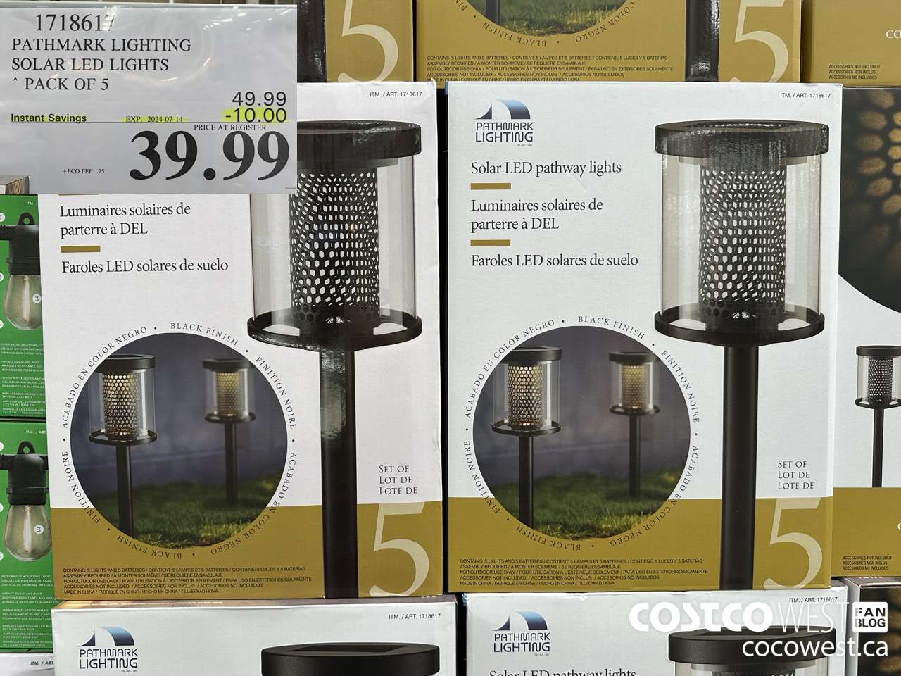 1718617 PATHMARK LIGHTING SOLAR LED LIGHTS PACK OF 5 ($10.00 INSTANT SAVINGS EXPIRES ON 2024-07-14) $39.99