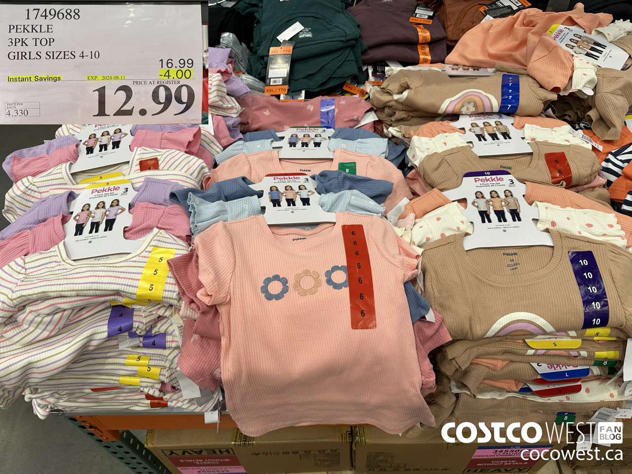 1749688 PEKKLE 3PK TOP GIRLS SIZES 4-10 ($4.00 INSTANT SAVINGS EXPIRES ON 2024-08-11) $12.99