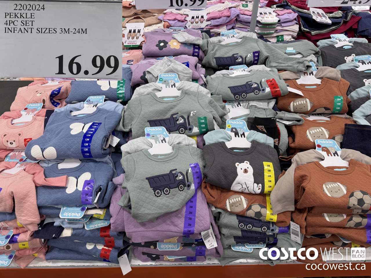 2202024 PEKKLE 4PC SET INFANT SIZES 3M-24M $16.99