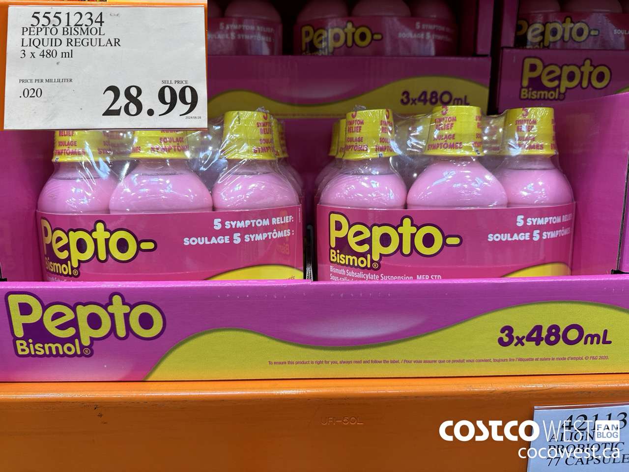 5551234 PEPTO BISMOL LIQUID REGULAR 3 X 480 ML $28.99