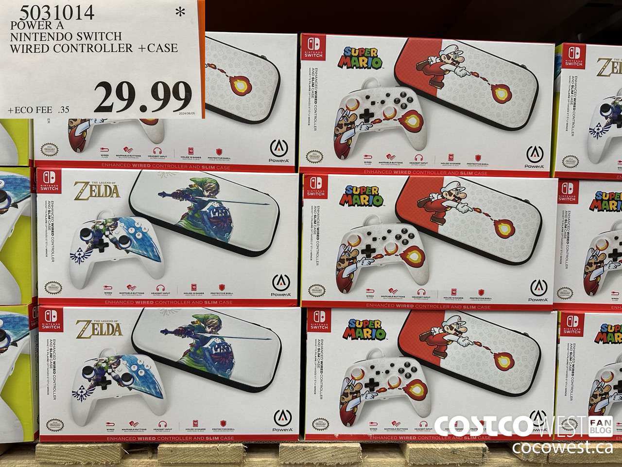 5031014 POWER A NINTENDO SWITCH WIRED CONTROLLER + CASE $29.99