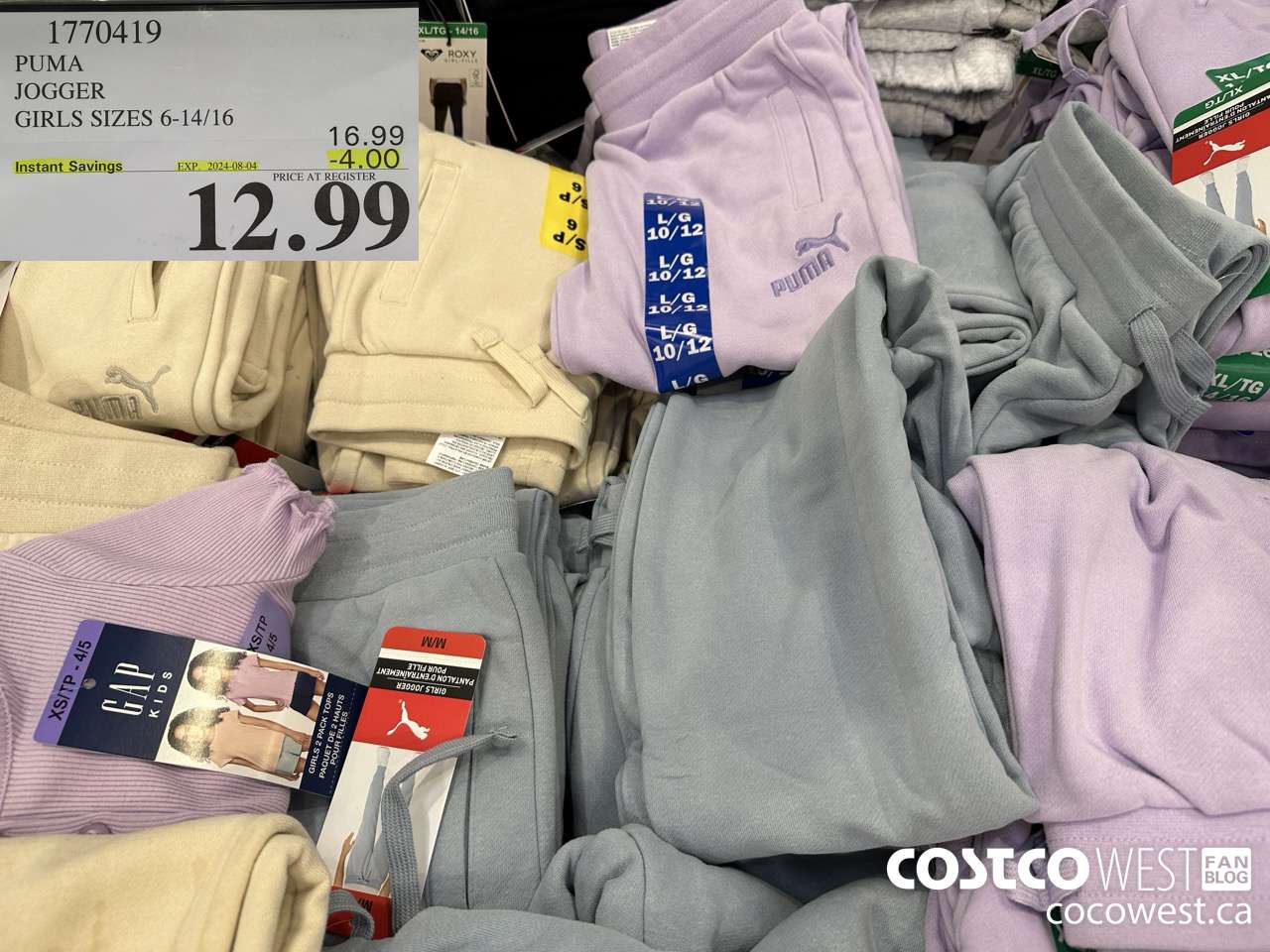 1770419 PUMA JOGGER GIRLS SIZES 6-14/16 ($4.00 INSTANT SAVINGS EXPIRES ON 2024-08-04) $12.99