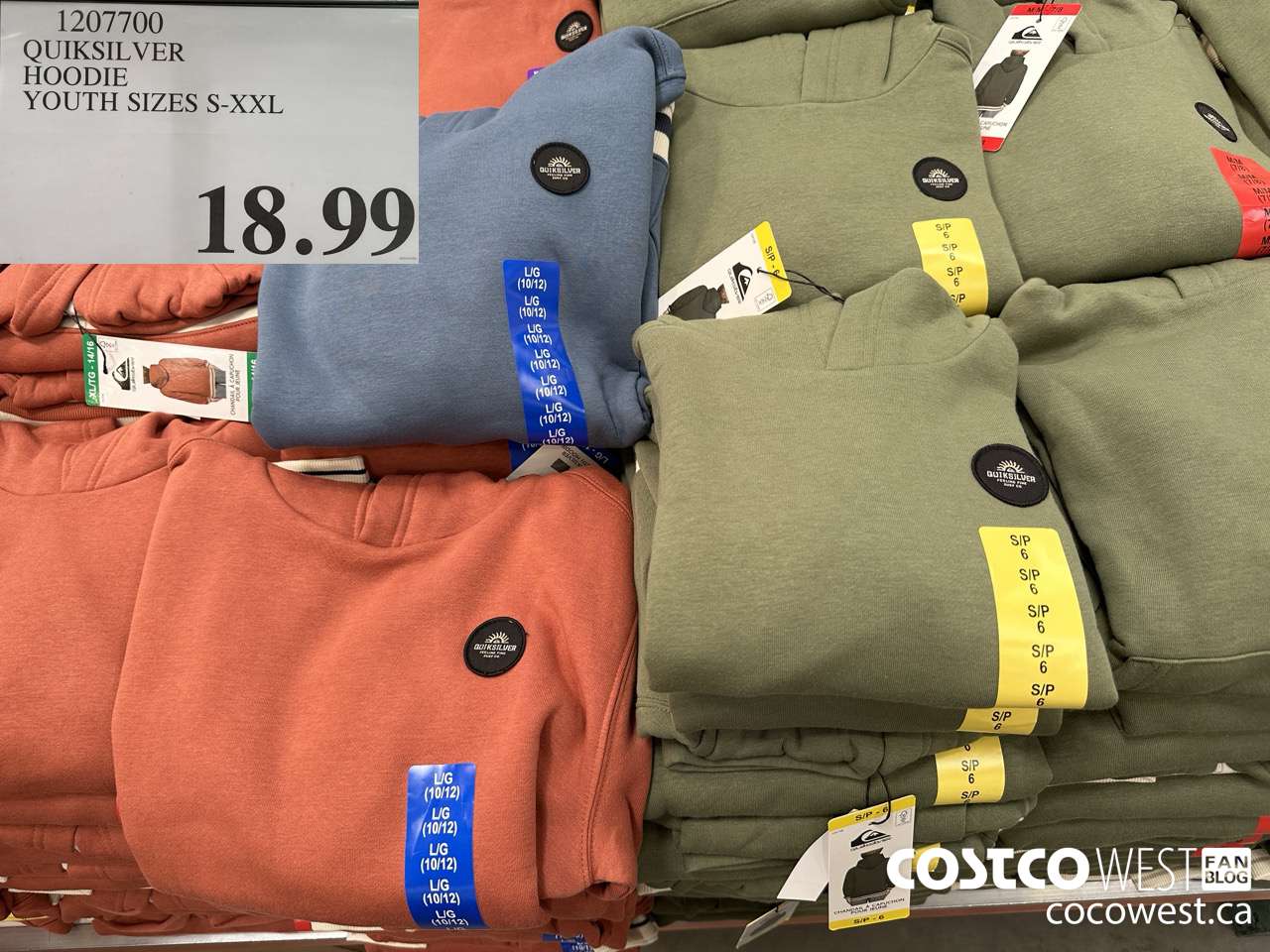 1207700 QUICKSILVER HOODIE YOUTH SIZES S-XXL $18.99