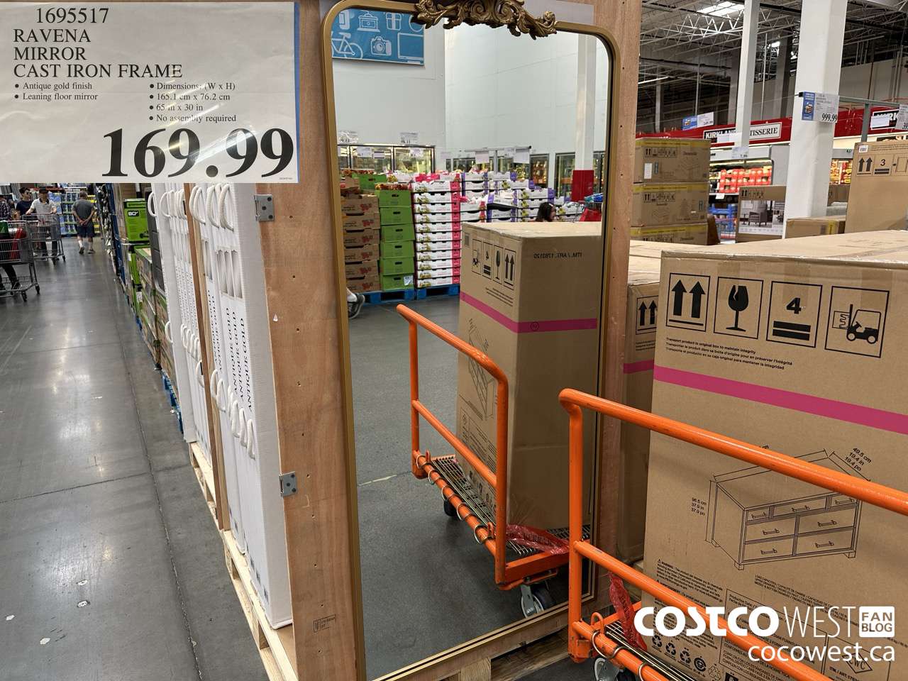 1695517 RAVENA MIRROR CAST IRON FRAME $169.99