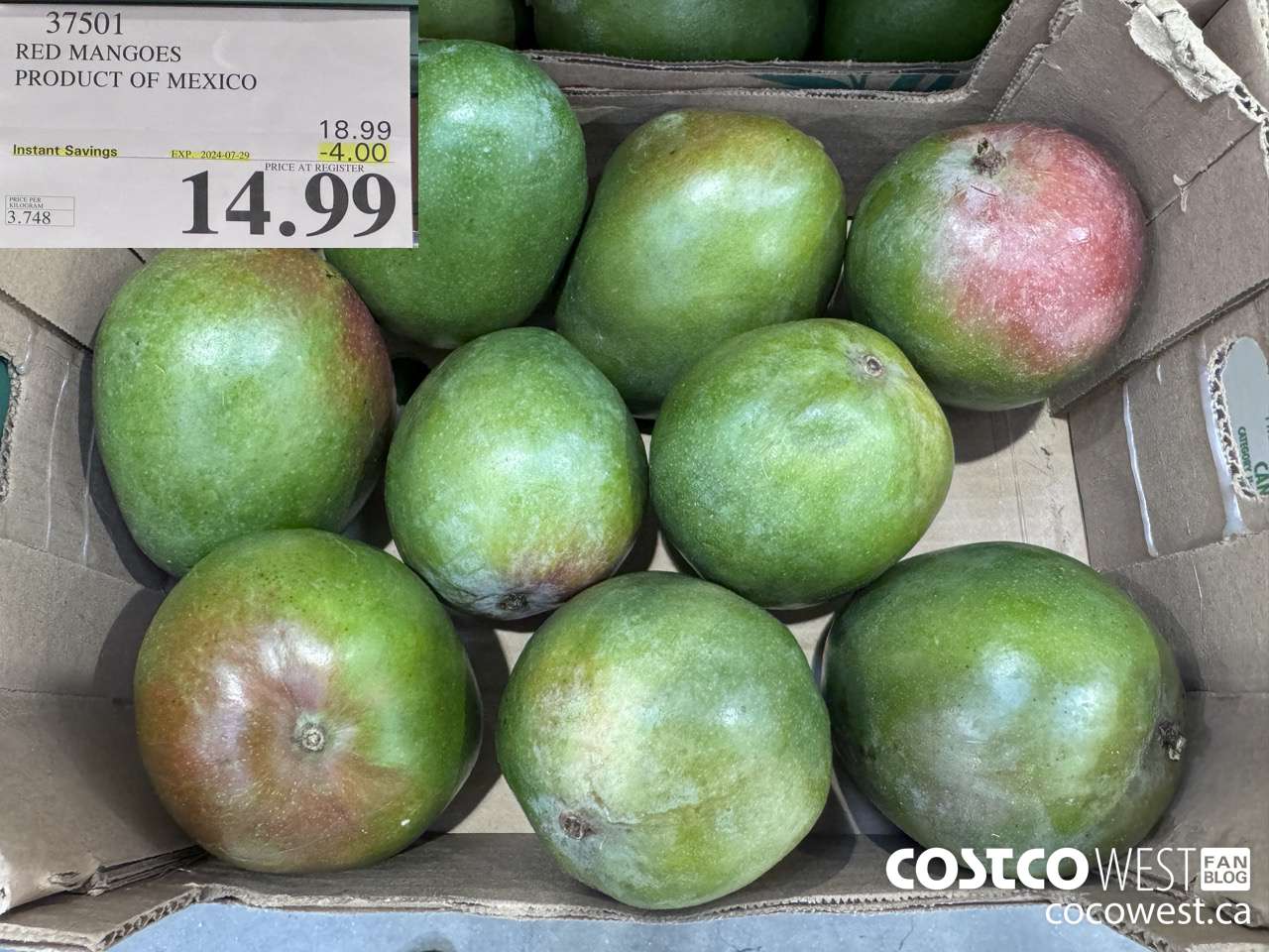 37501 RED MANGOES PRODUCT OF MEXICO ($4.00 INSTANT SAVINGS EXPIRES ON 2024-07-29) $14.99