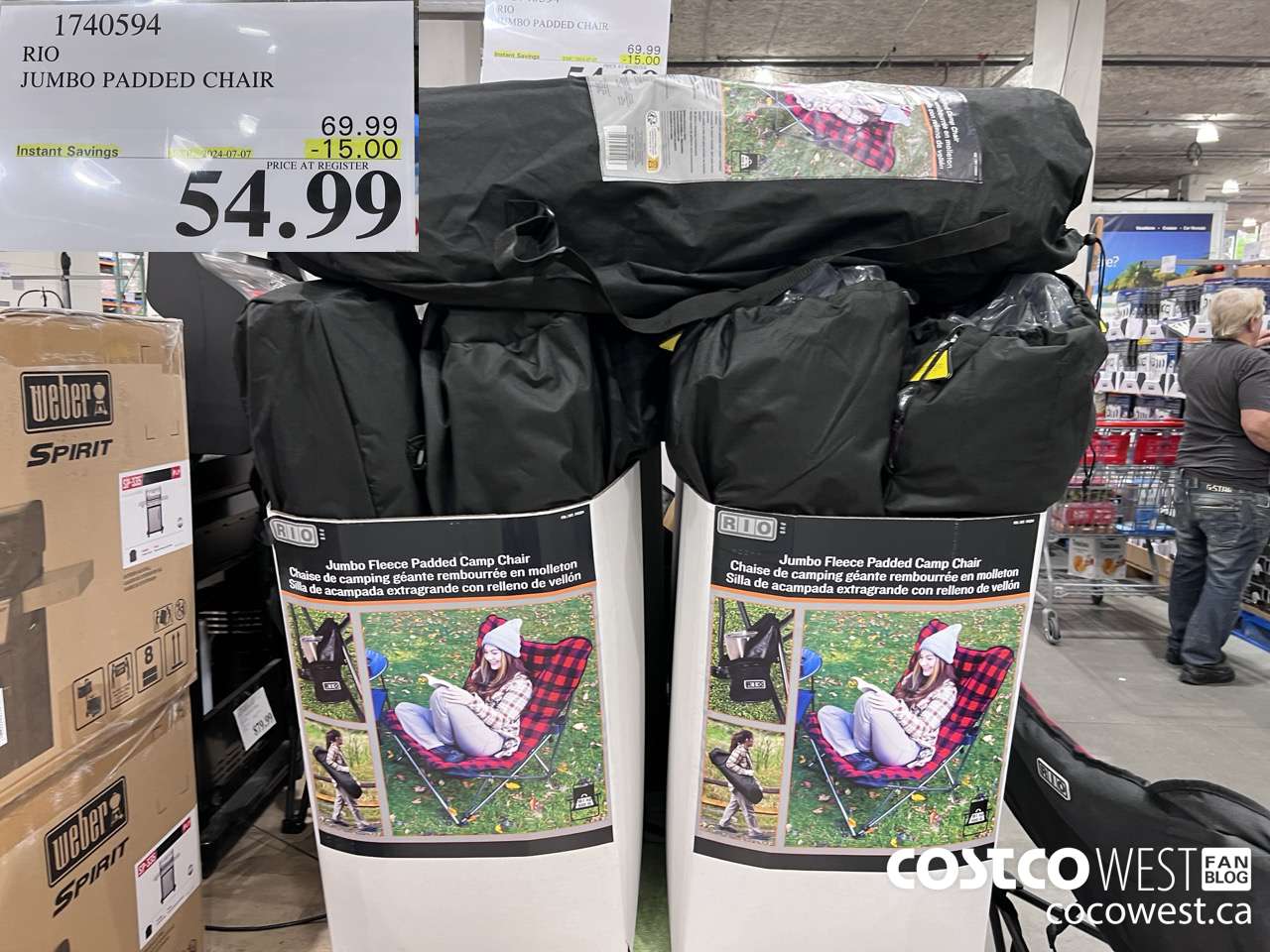 1740594 RIO JUMBO PADDED CHAIR ($15.00 INSTANT SAVINGS EXPIRES ON 2024-07-07) $54.99