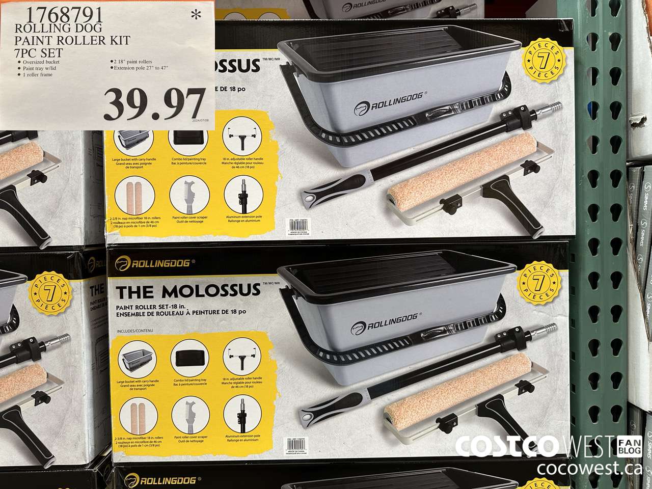 1768791 ROLLING DOG PAINT ROLLER KIT 7PC SET $39.97
