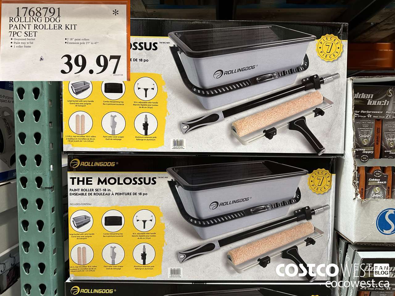 1768791 ROLLING DOG PAINT ROLLER KIT 7PC SET $39.97
