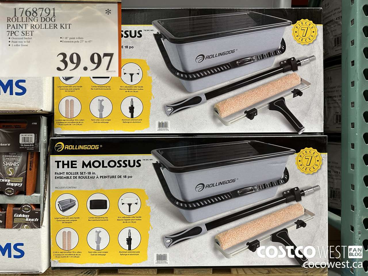 1768791 ROLLING DOG PAINT ROLLER KIT 7PC SET $39.97