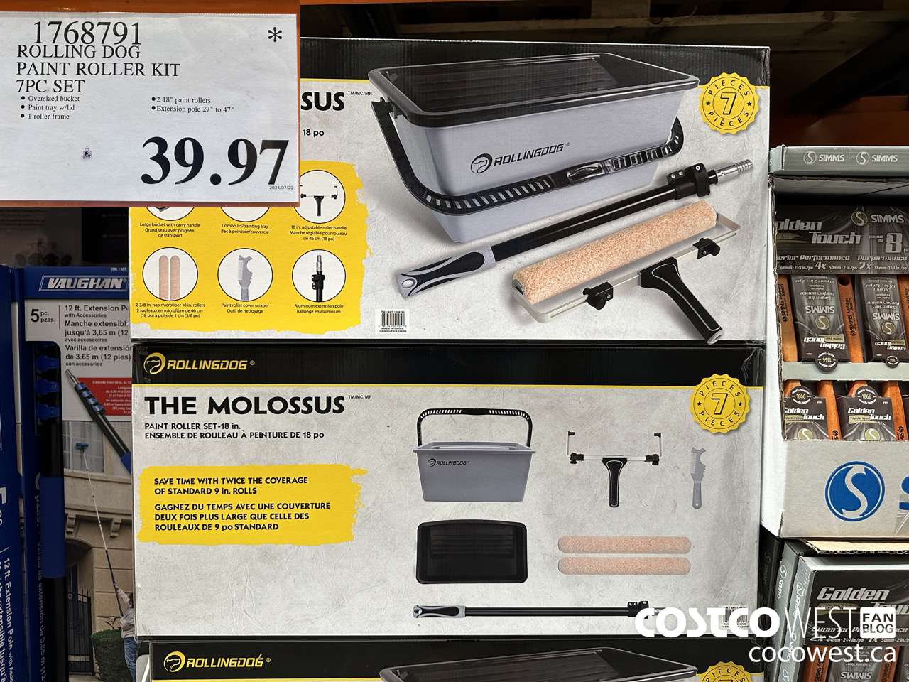 1768791 ROLLING DOG PAINT ROLLER KIT 7PC SET $39.97