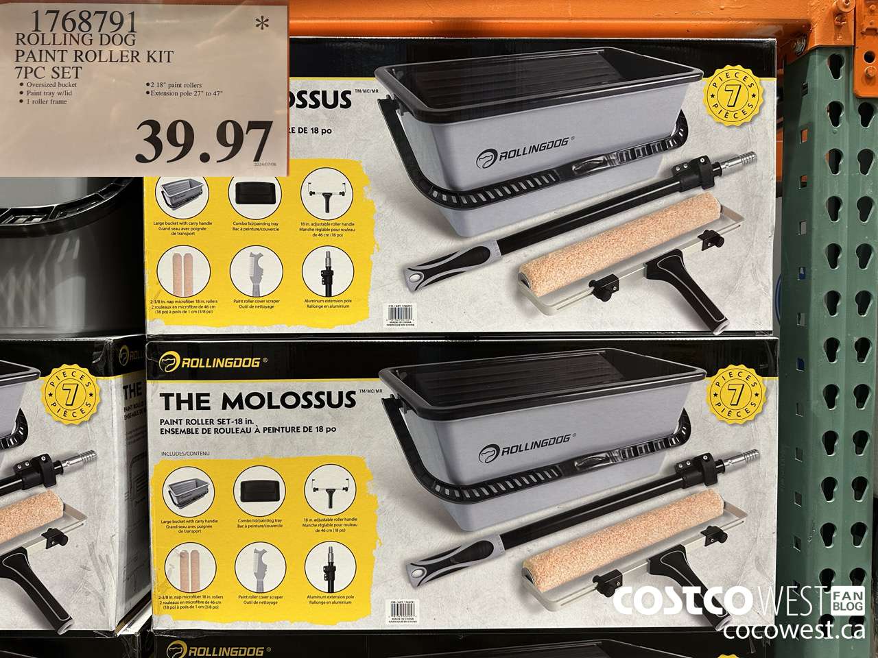 1768791 ROLLING DOG PAINT ROLLER KIT 7PC SET $39.97