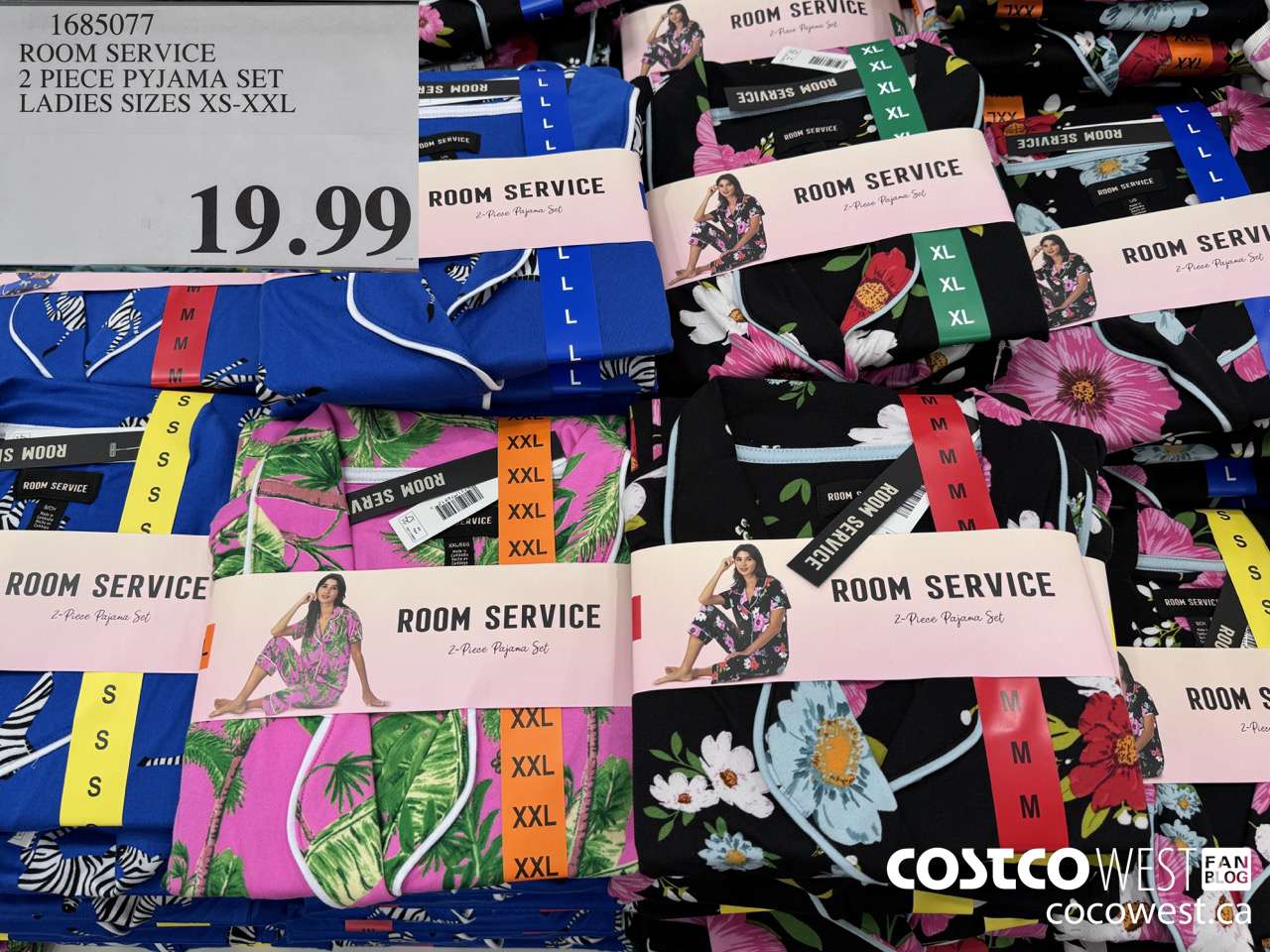 1685077 ROOM SERVICE 2 PIECE PAJAMA SET LADIES SIZES XS-XXL $19.99