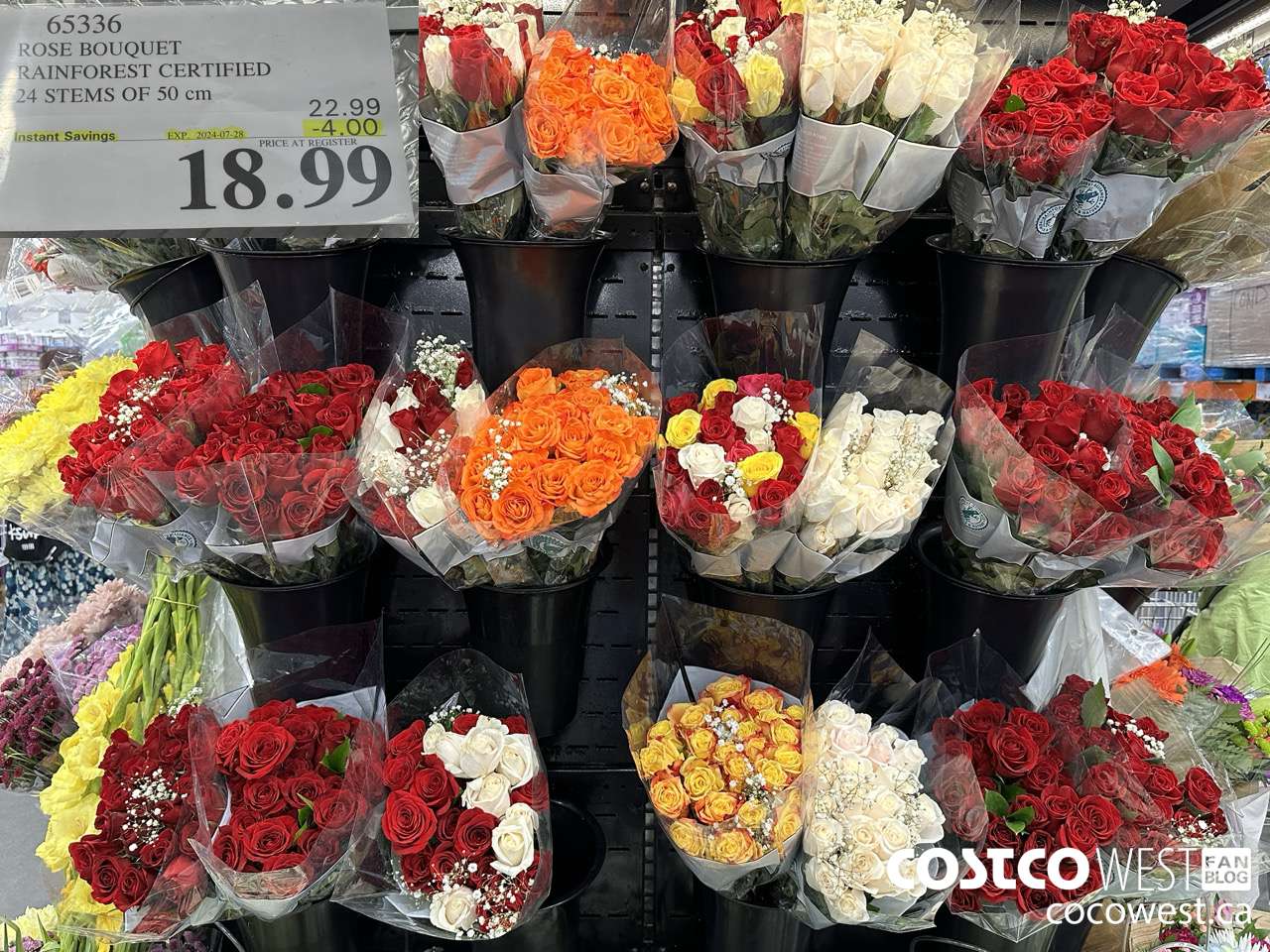 65336 ROSE BOUQUET RAINFOREST CERTIFIED 24 STEMS OF 50 cm ($4.00 INSTANT SAVINGS EXPIRES ON 2023-07-28) $18.99