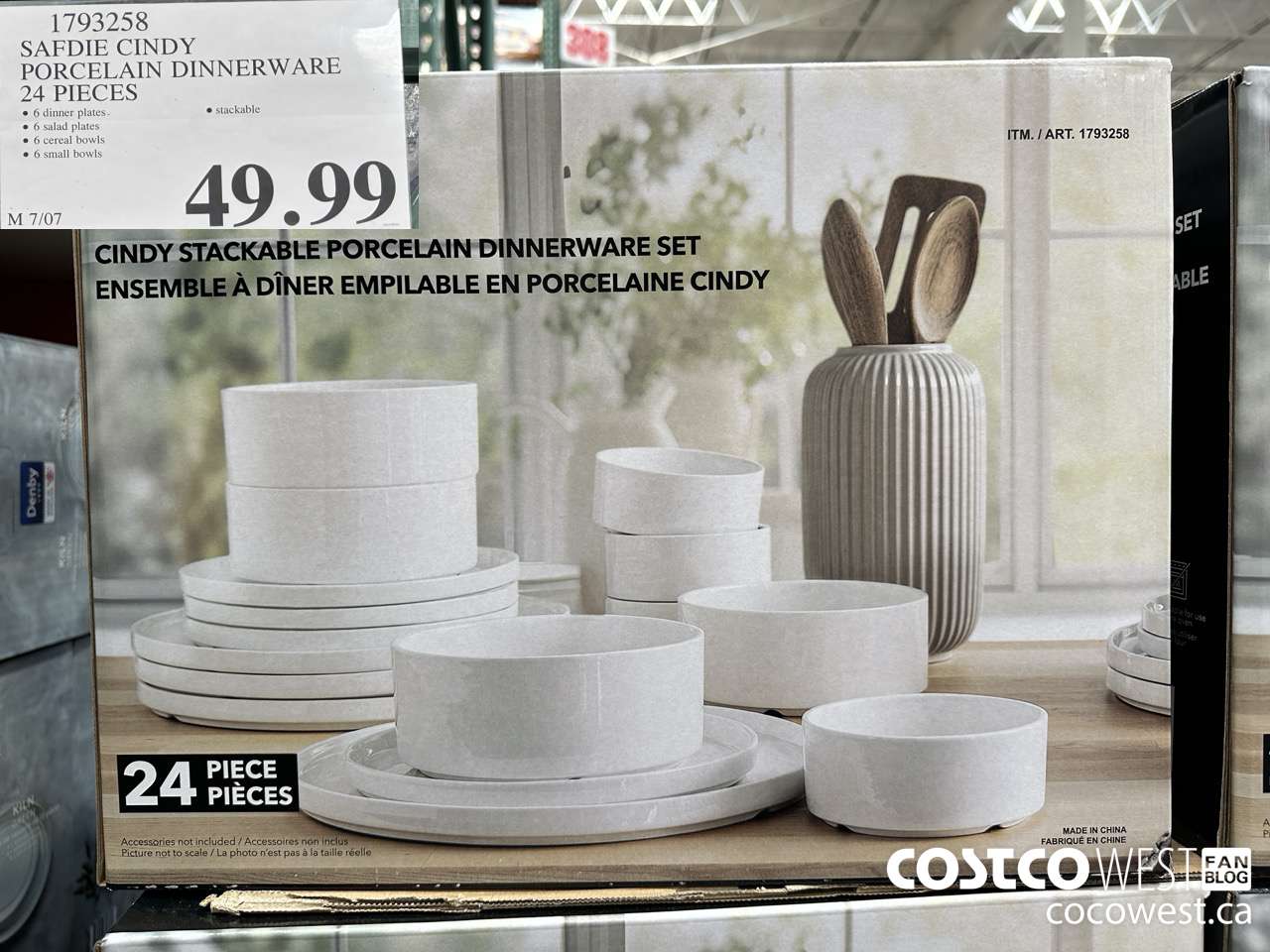 1793258 SAFDIE CINDY PORCELAIN DINNERWARE 24 PIECES $49.99