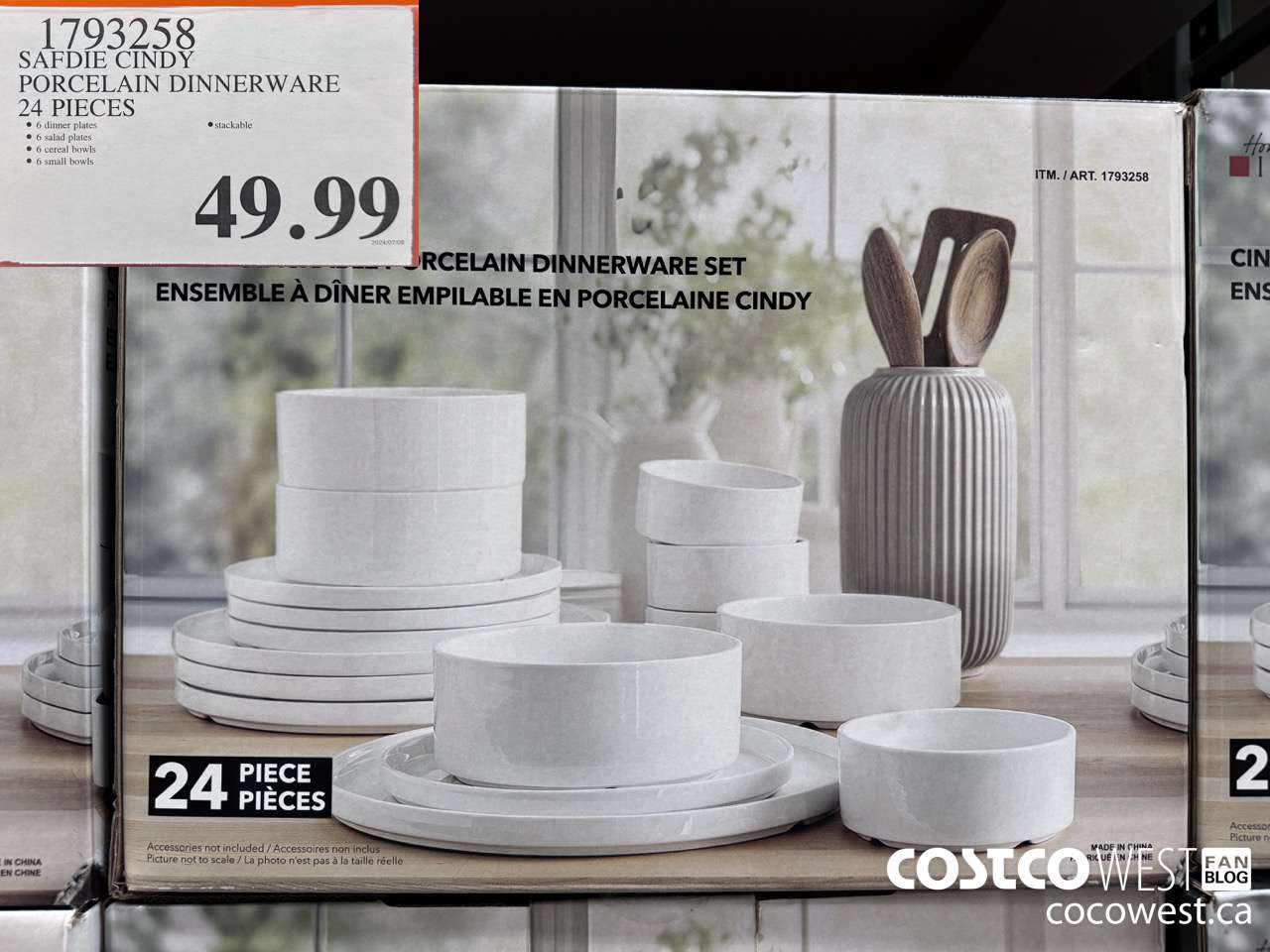 1793258 SAFDIE CINDY PORCELAIN DINNERWARE 24 PIECES $49.99