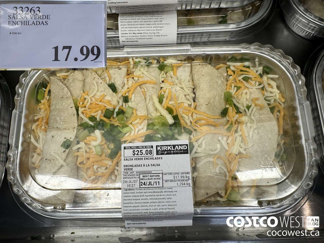 33263 SALSA VERDE ENCHILADAS $17.99