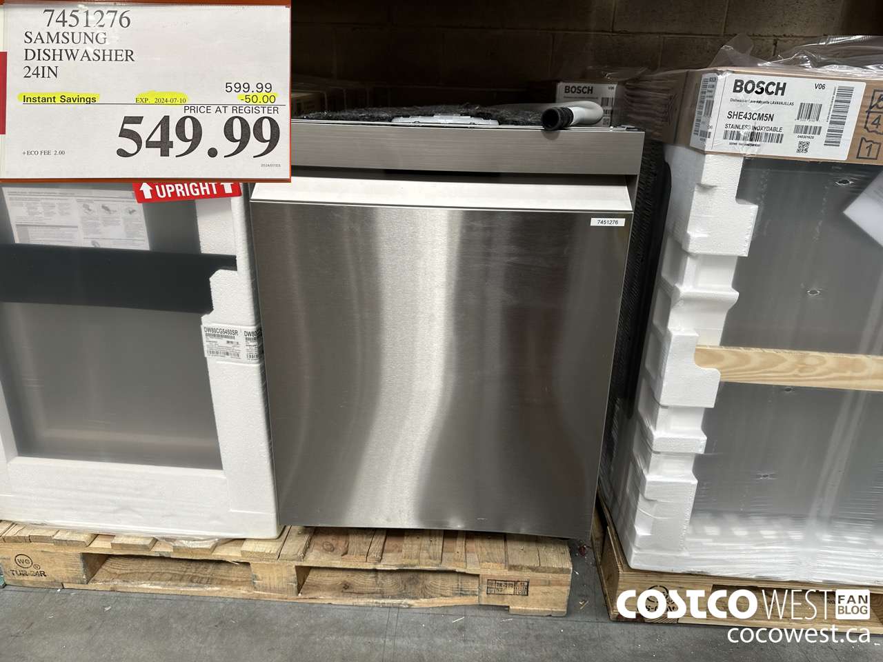 7451276 SAMSUNG DISHWASHER 24IN ($50.00 INSTANT SAVINGS EXPIRES ON 2024-07-10) $549.99