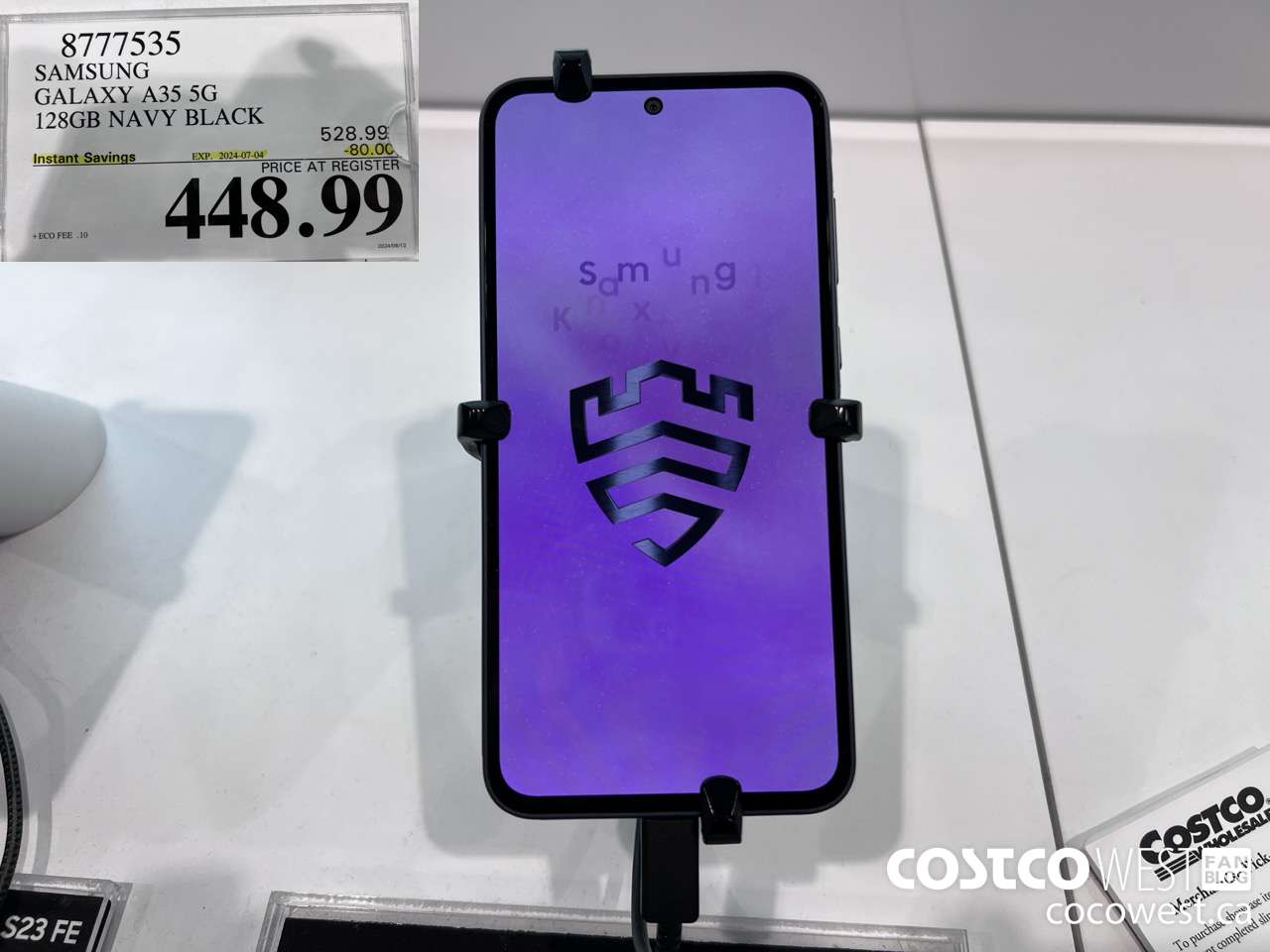 8777535 SAMSUNG GALAXY A35 5G 128GB NAVY BLACK ($80.00 INSTANT SAVINGS EXPIRES ON 2024-07-04) $448.99