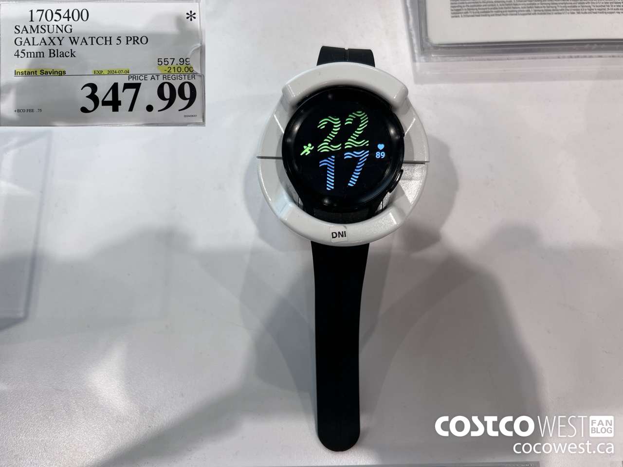 1705400 SAMSUNG GALAXY WATCH 5 PRO 45MM BLACK ($210.00 INSTANT SAVINGS EXPIRES ON 2024-07-04) $347.99