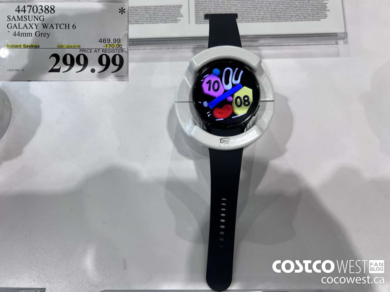 4470388 SAMSUNG GALAXY WATCH 6 44MM GREY ($170.00 INSTANT SAVINGS EXPIRES ON 2024-07-09) $299.99