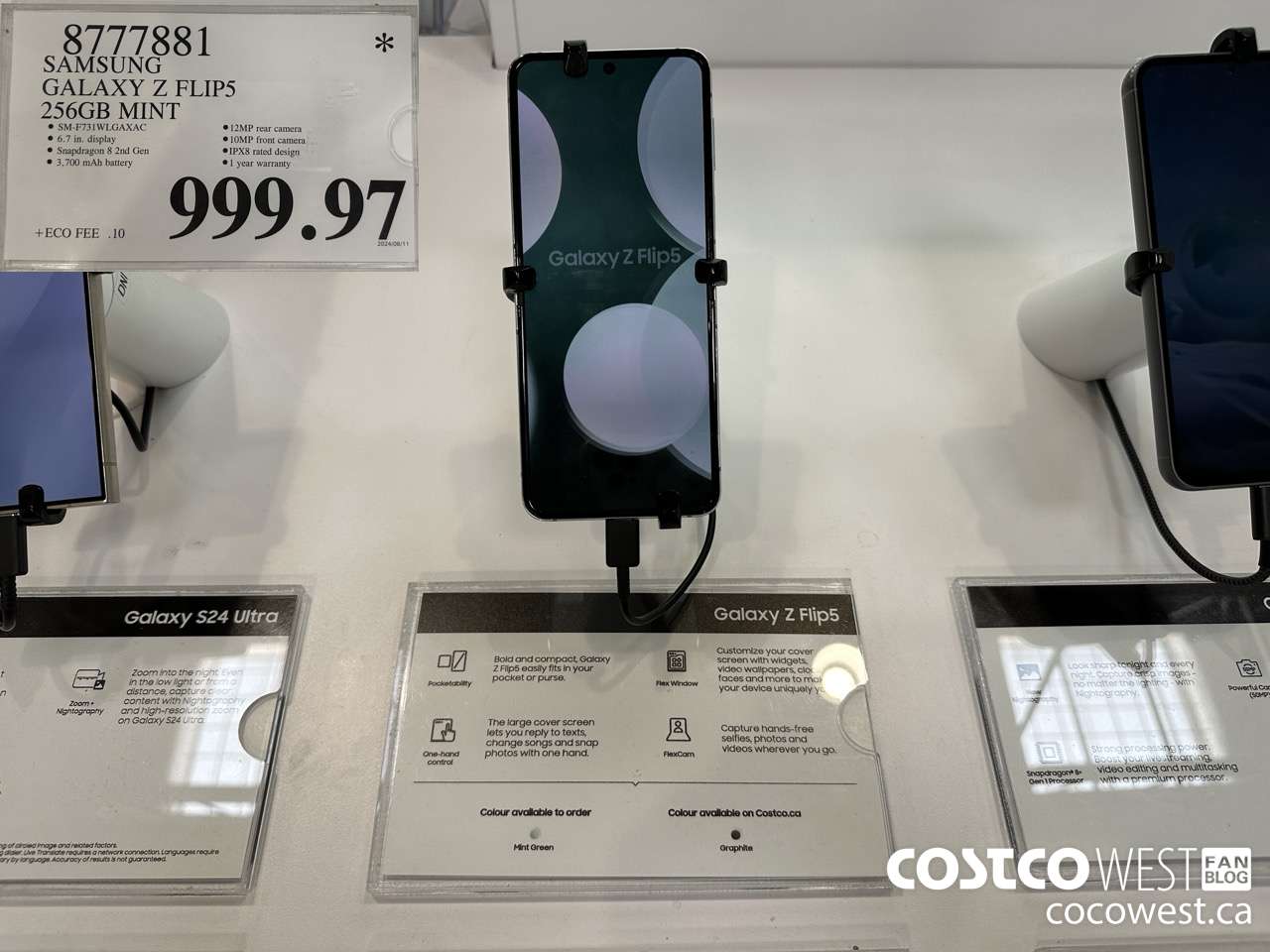 8777881 SAMSUNG GALAXY Z FLIP5 256GB MINT $999.97