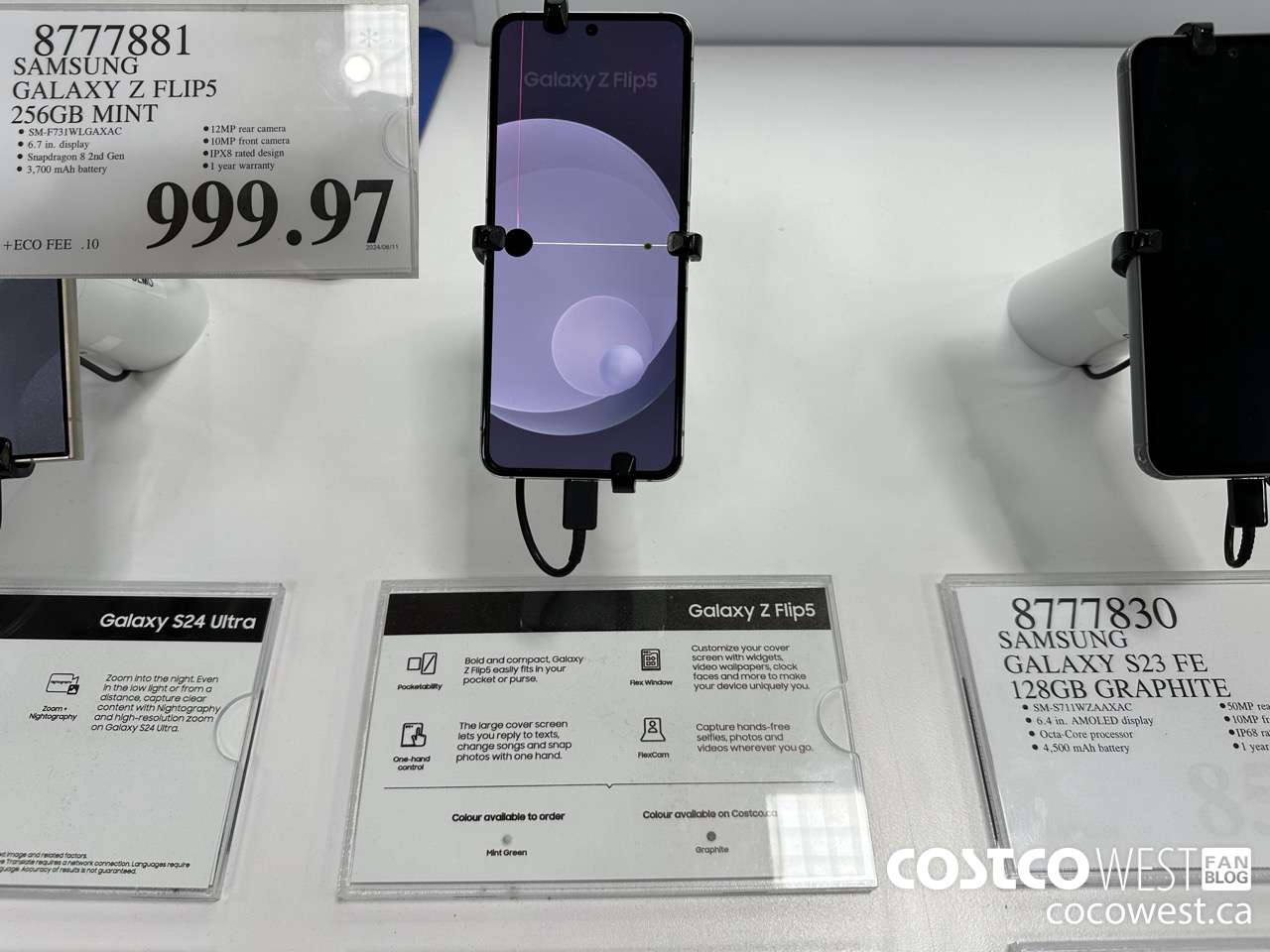 8777881 SAMSUNG GALAXY Z FLIP5 256GB MINT $999.97