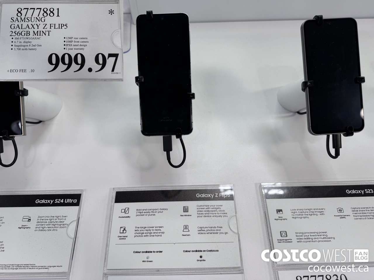 8777881 SAMSUNG GALAXY Z FLIP5 256GB MINT $999.97