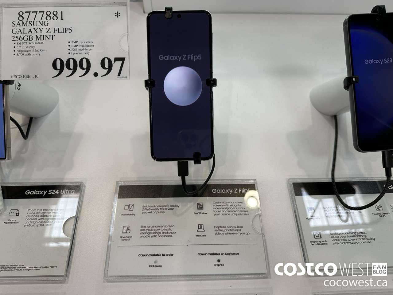 8777881 SAMSUNG GALAXY Z FLIP5 256GB MINT $999.97