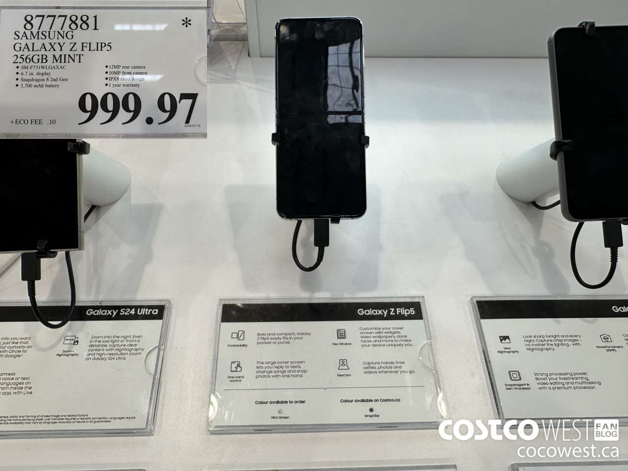 8777881 SAMSUNG GALAXY Z FLIP5 256GB MINT $999.97