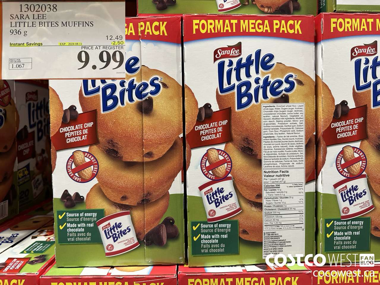 1302038 SARA LEE LITTLE BITES 936 G ($2.50 INSTANT SAVINGS EXPIRES ON 2024-08-11) $9.99