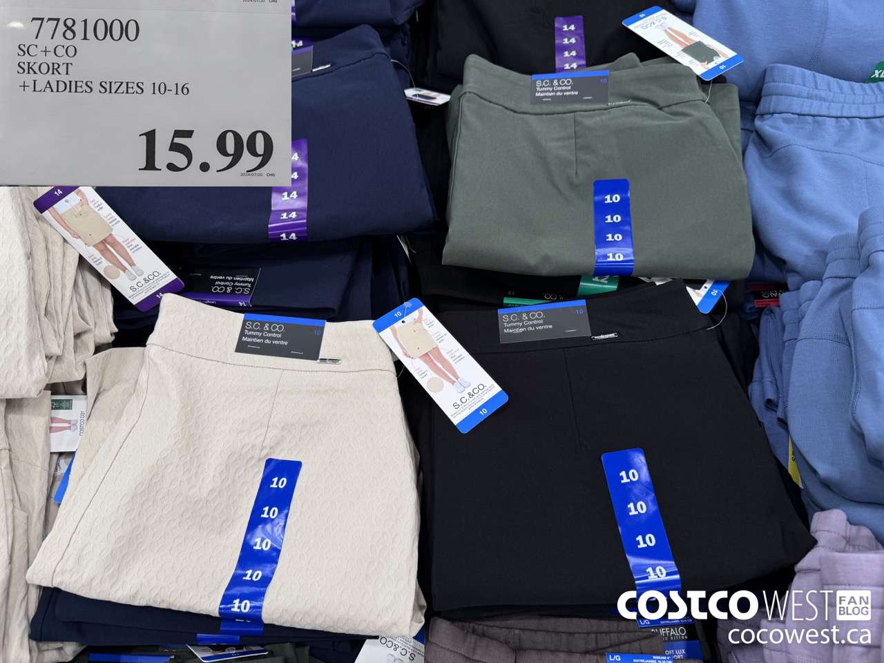 7781000 SC+CO SKORT LADIES SIZES 10-16 $15.99