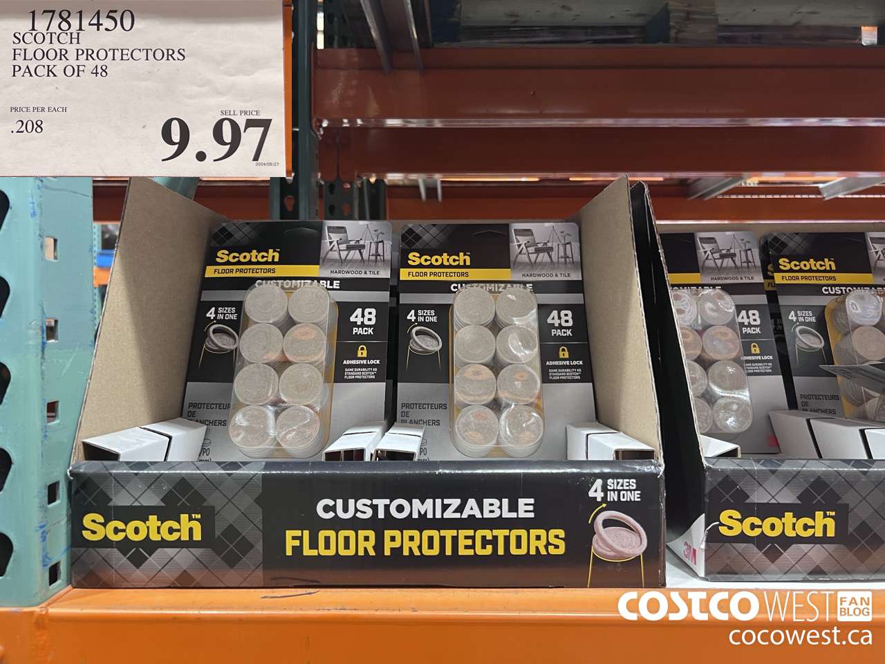 1781450 SCOTCH FLOOR PROTECTORS PACK OF 48 $9.97