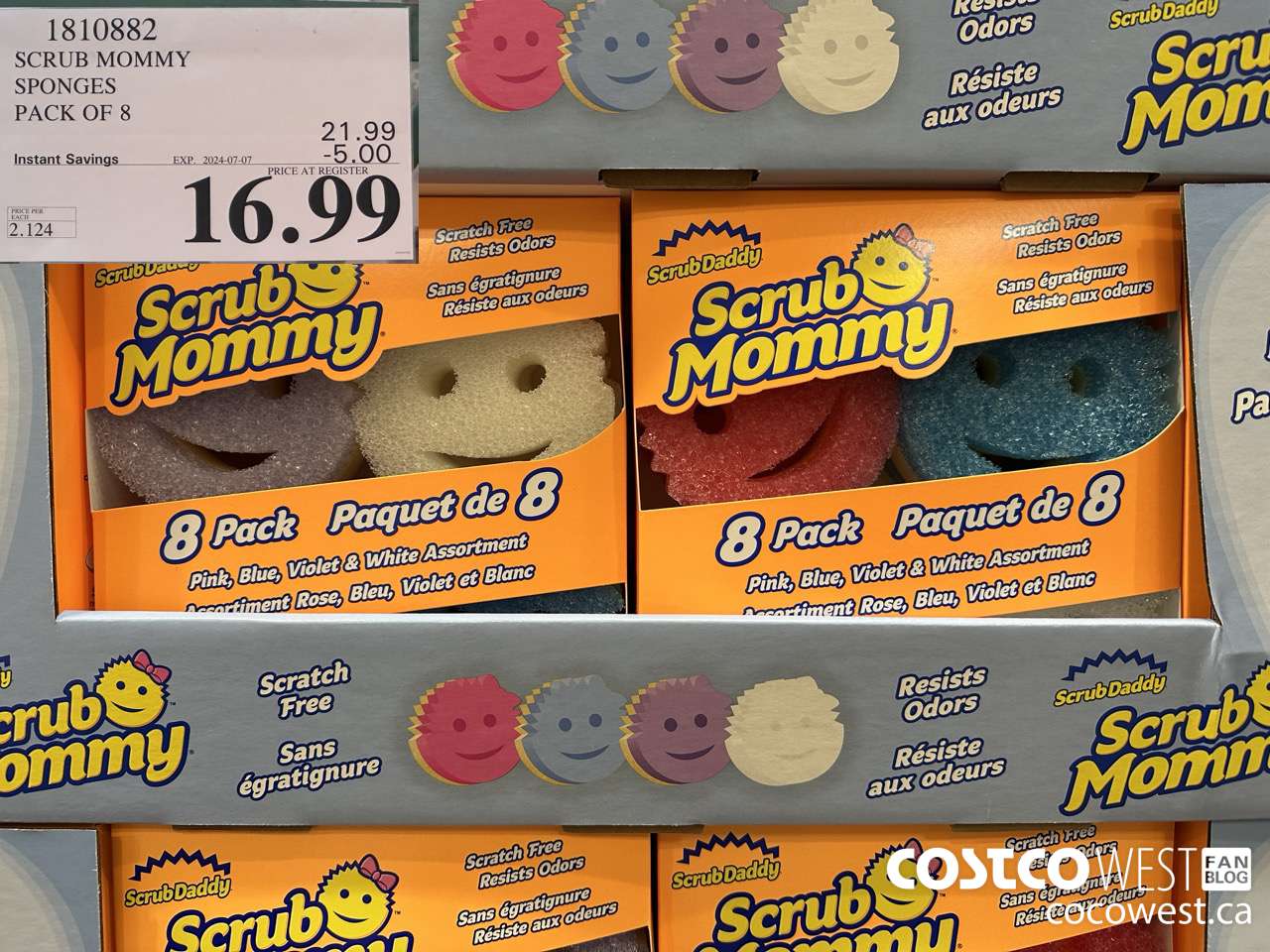 1810882 SCRUB MOMMY SPONGES PACK OF 8 ($5.00 INSTANT SAVINGS EXPIRES ON 2024-07-07) $16.99