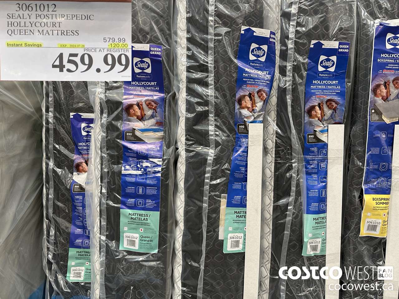 3061012 SEALY POSTUREPEDIC HOLLYCOURT QUEEN MATTRESS ($120.00 INSTANT SAVINGS EXPIRES ON 2024-07-28) $459.99