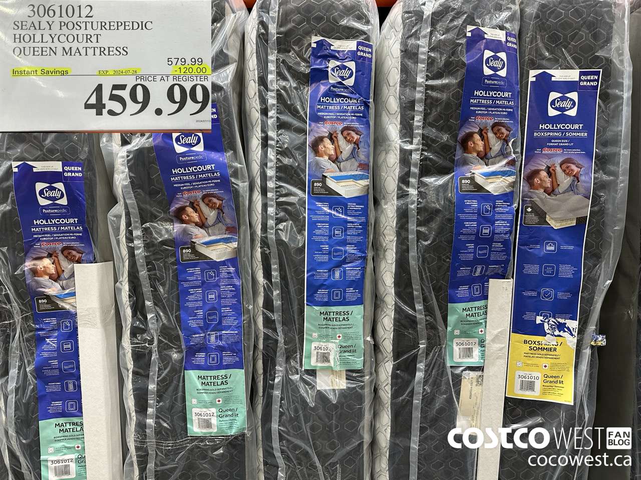 3061012 SEALY POSTUREPEDIC HOLLYCOURT QUEEN MATTRESS ($120.00 INSTANT SAVINGS EXPIRES ON 2024-07-28) $459.99