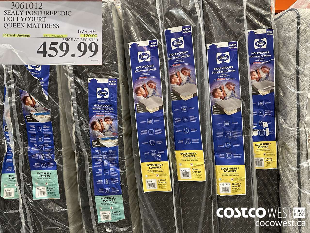 3061012 SEALY POSTUREPEDIC HOLLYCOURT QUEEN MATTRESS ($120.00 INSTANT SAVINGS EXPIRES ON 2024-08-04) $459.99