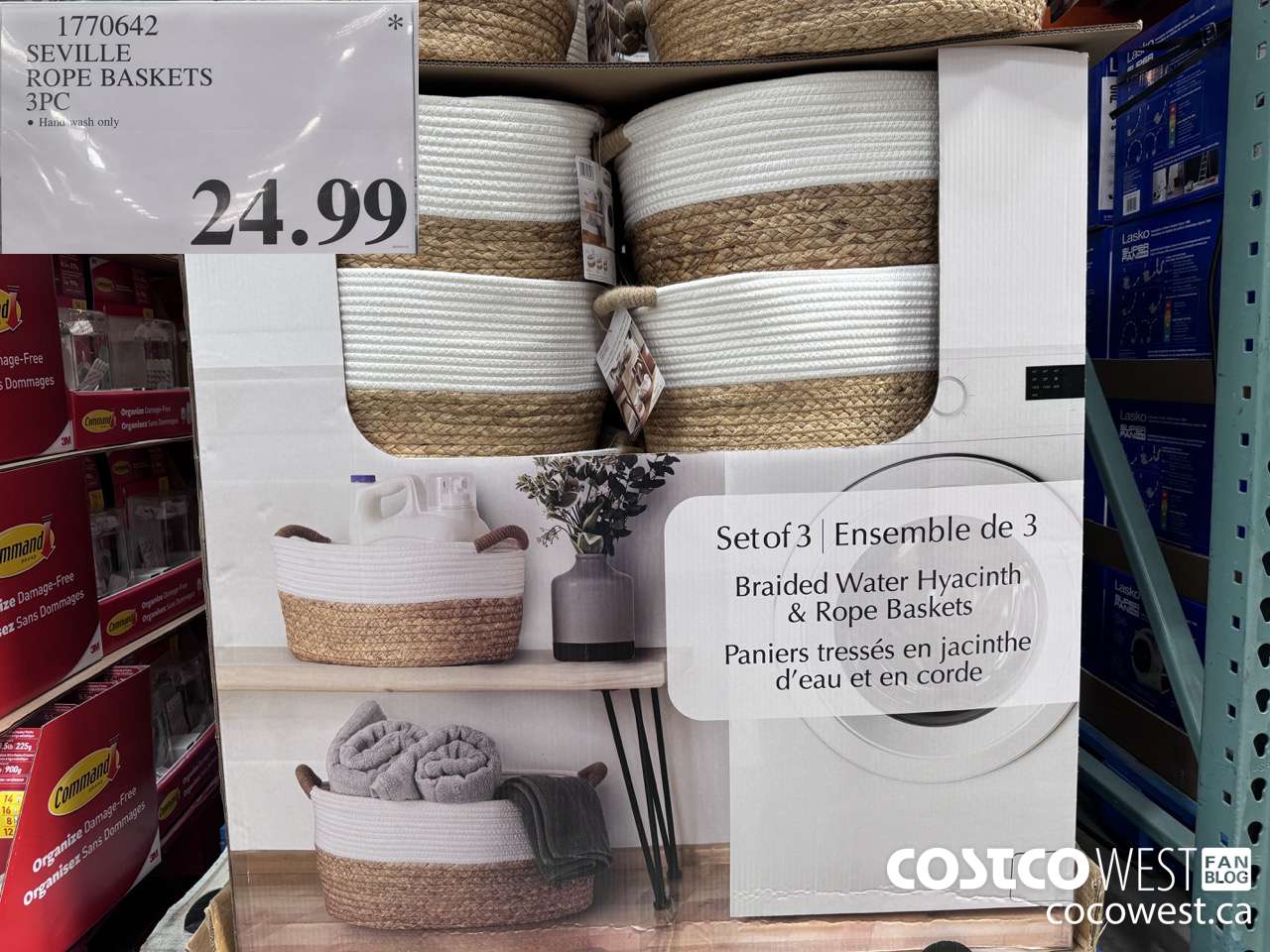 1770642 SEVILLE ROPE BASKETS 3PC $24.99