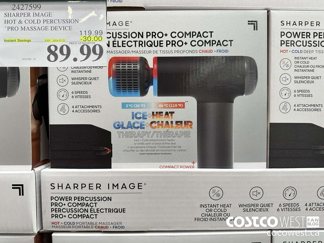 2427599 SHARPER IMAGE HOT & COLD PERCUSSION PRO MASSAGE DEVICE ($30.00 INSTANT SAVINGS EXPIRES ON 2024-07-21) $89.99