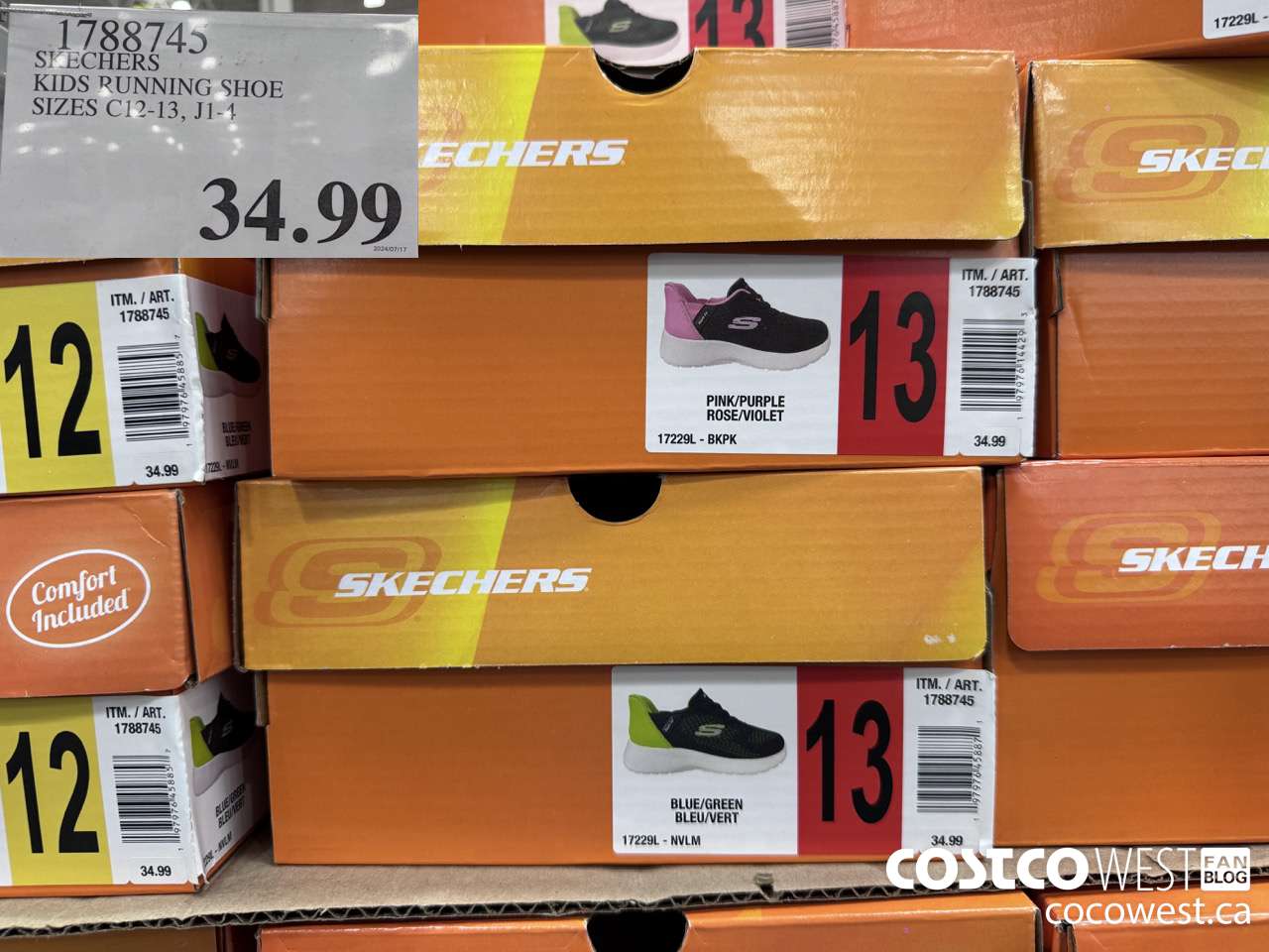 1788745 SKECHERS KIDS RUNNING SHOE SIZES C12-13, J1-4 $34.99
