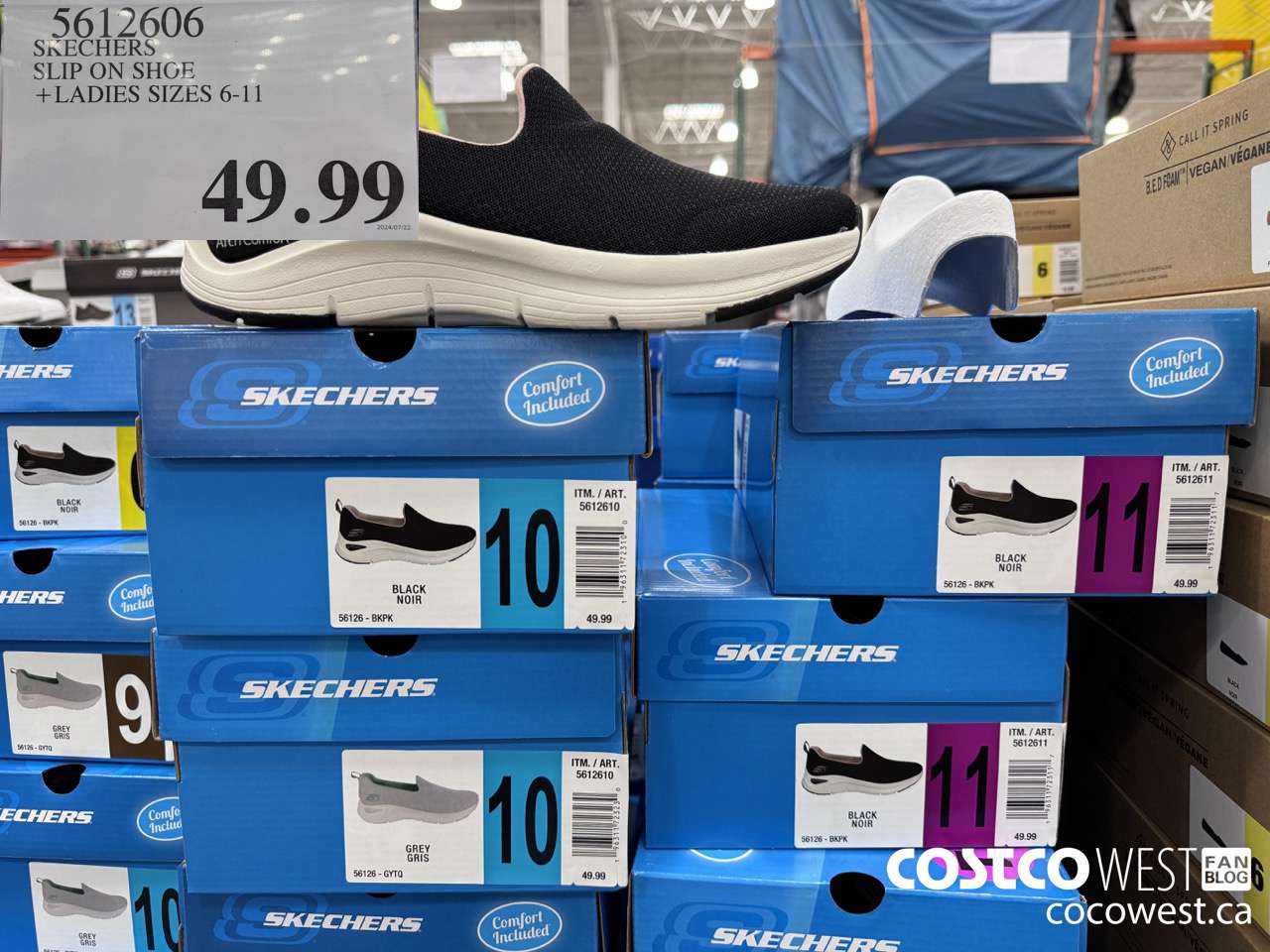 5612606 SKECHERS SLIP ON SHOE LADIES SIZES 6-11 $49.99