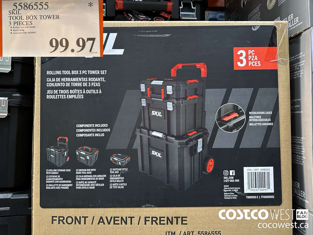 5586555 SKIL TOOL BOX TOWER 3 PIECES $99.97