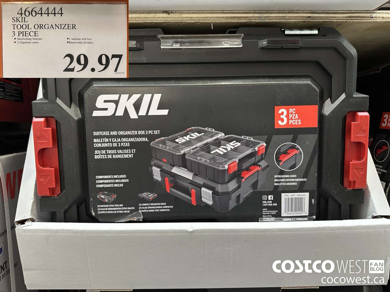 4664444 SKIL TOOL ORGANIZER 3 PIECE $29.97