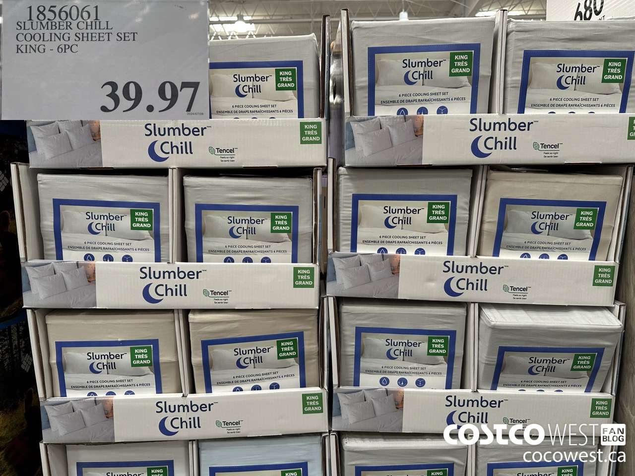 1856061 SLUMBER CHILL COOLING SHEET SET KING 6PC $39.97