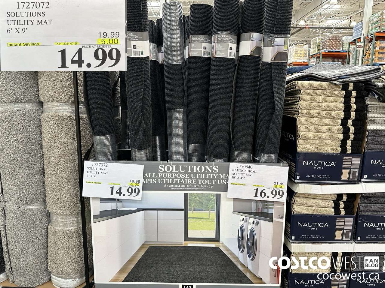 1727072 SOLUTIONS UTILITY MAT 6' X 9' ($5.00 INSTANT SAVINGS EXPIRES ON 2024-07-28) $14.99