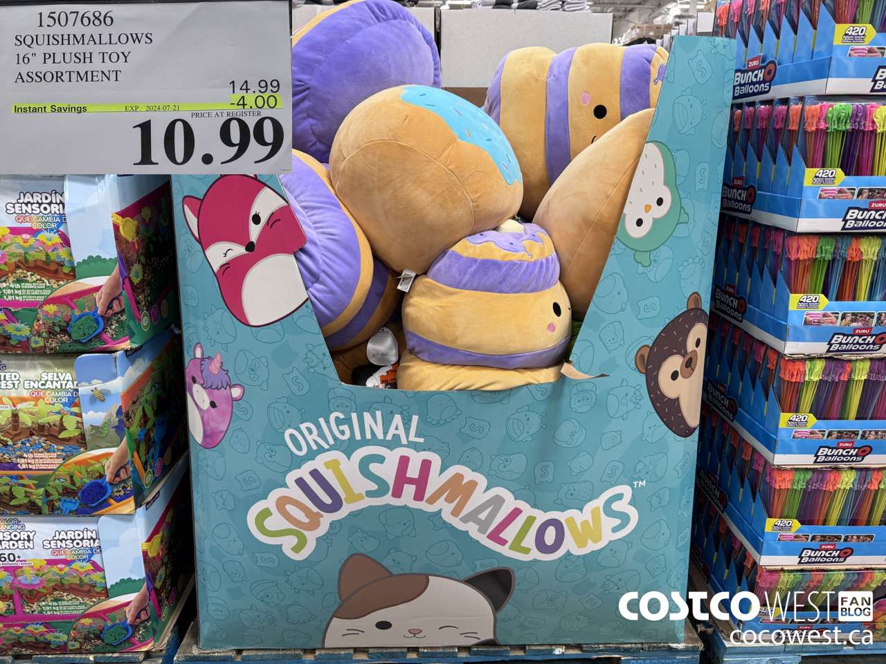 1507686 SQUISHMALLOWS 16 INCH PLUSH ASSORTMENT ($4.00 INSTANT SAVINGS EXPIRES ON 2024-07-21) $10.99