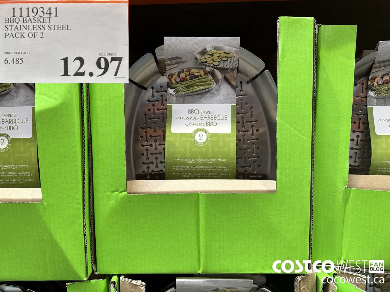 1119341 STAINLESS STEEL BBQ BASKET PACK OF 2 $12.97