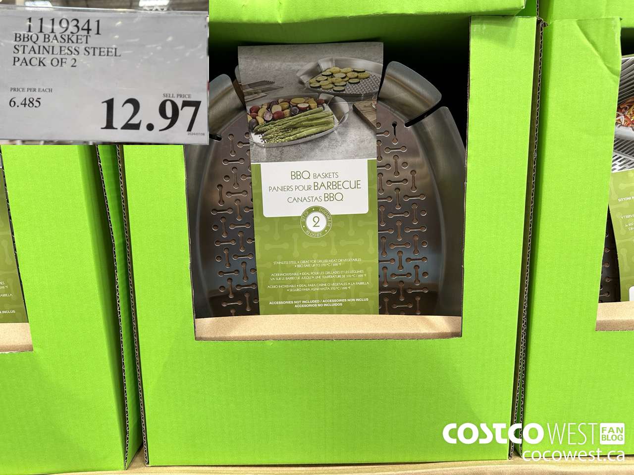 1119341 STAINLESS STEEL BBQ BASKET PACK OF 2 $12.97