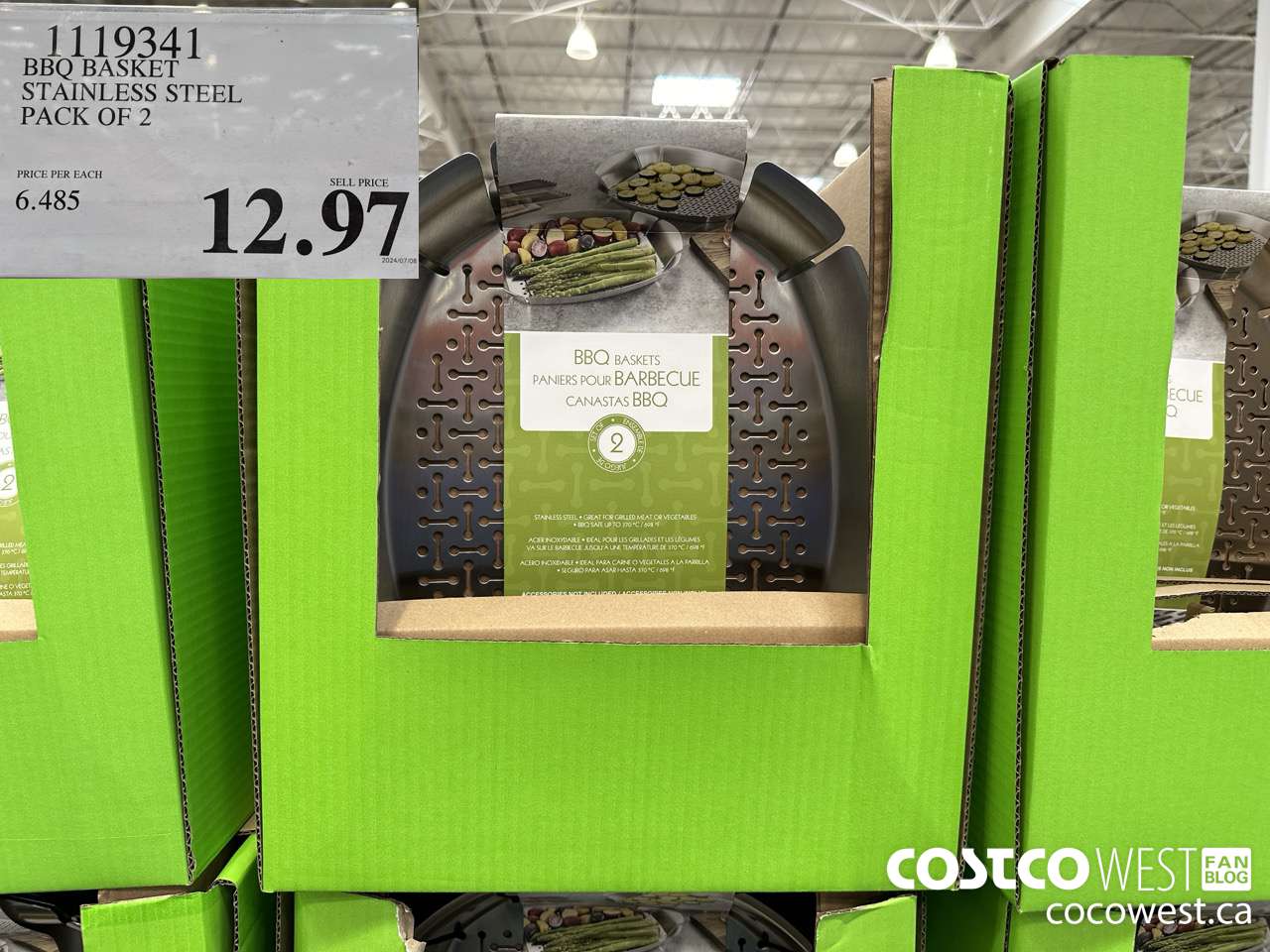 1119341 STAINLESS STEEL BBQ BASKET PACK OF 2 $12.97